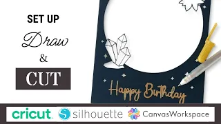 set up draw and cut shadow box layer for cricut silhouette and brother scanncut