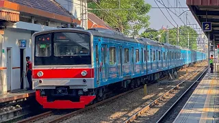 Download Sibuknya Kereta Api KRL Commuter Line di Stasiun Gang Sentiong! JR 205 Nambu, TM 6000, CC 206! MP3