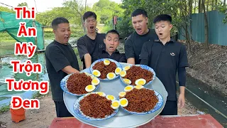 Hữu Bộ | Thử Thách Thi Ăn Mỳ Trộn Tương Đen Nhận Thưởng 1 Triệu