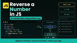 Reverse a Number in JavaScript using while Loop Step-by-Step Dry Run 2026