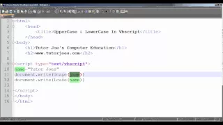 Uppercase And Lowercase In Vbscript Tamil