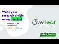 Chapter 1 Tutorial for HOW to Write a Paper in LaTeX using OVERLEAF