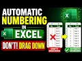 Automatic Numbering In Excel Dynamic SEQUENCE Trick