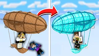 فلم ماين كرافت منطاد الغني الطماع ضد منطاد الفقير الطيب Minecraft Movie 