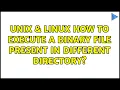 Unix Linux How to execute a binary file present in different directory