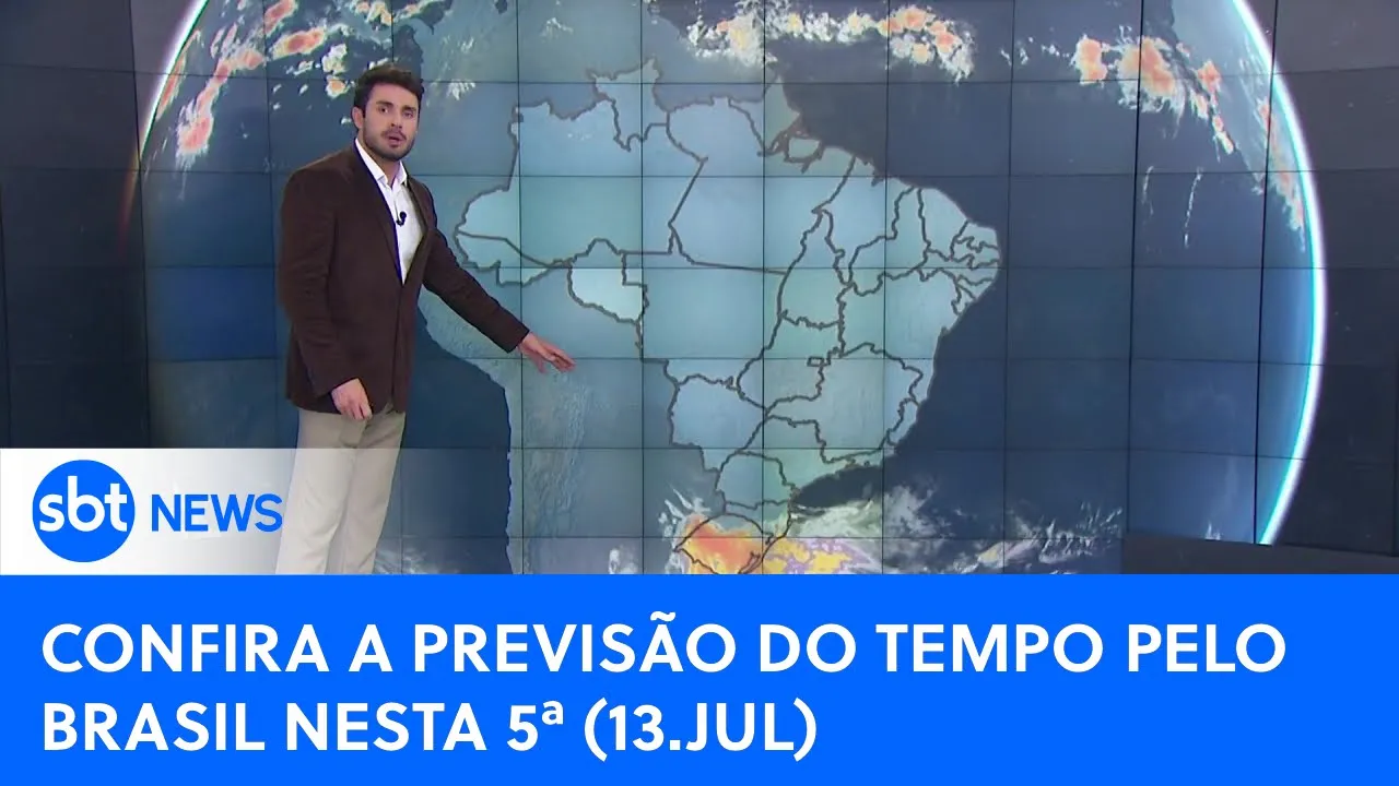 Previsão: Inmet emite "alerta vermelho" para ciclone no Sul do país | #SBTNewsnaTV (13/07/23)