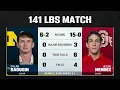 141 lbs - Ohio State s Jesse Mendez vs Michigan s Dylan Ragusin Big Ten Wrestling