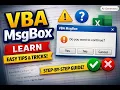 Master VBA MsgBox - Pop Up Messages in Excel