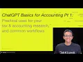 ChatGPT Basics for Accounting Part 1 - AUG 2026