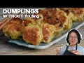 Chicken Dumplings WITHOUT FOLDING Easy Beautiful Inspired by Gyoza Potstickers Jiaozi