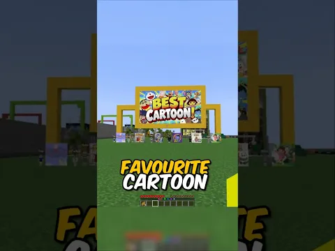 What are Kids Favourite Cartoon In Our Minecraft Basu City  #minecraftshorts