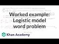 Worked example Logistic model word problem Differential equations AP Calculus BC Khan Academy