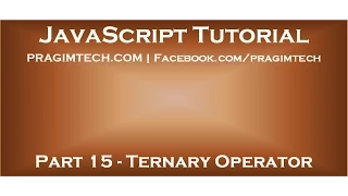 Ternary operator in JavaScript