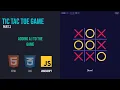 Tic Tac Toe Game HTML CSS JavaScript Part 3