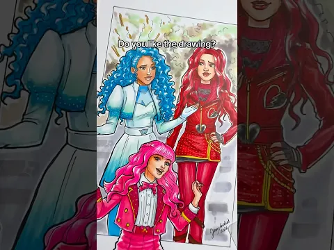 Drawing the Perfect Princesses from Disney Descendants! 👑🍎 | The Rise of Red