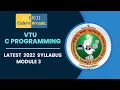 Latest VTU C Programming Module 3 2022 Scheme