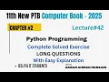 Python PTB 2025 Chapter 2 ICS FA IT - Long-Answer Solutions Explained Python Programming