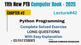 Python PTB 2025 Chapter 2 ICS FA IT - Long-Answer Solutions Explained Python Programming
