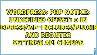 PHP Notice Undefined offset 0 in - php and Register Settings API