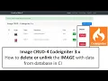 Image CRUD-4 Codeigniter 3 x How to delete or unlink the image with data from database in CI
