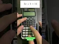 Solving Linear Equations Using Casio fx-991EX Classwiz