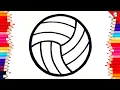 Volleyball Coloring Page Serve Up Some Creative Fun
