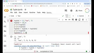Python Lesson 10 Tuple