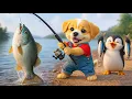 Baby Pubby Brave Saves a Penguin Trapped in the Lake Becomes a Hero Rescue