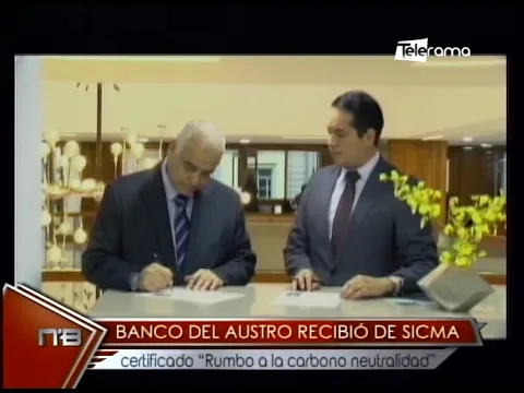Banco del Austro recibió de SICMA certificado Rumbo a la carbono neutralidad