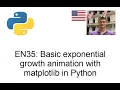 Basic exponential growth animation with matplotlib in Python