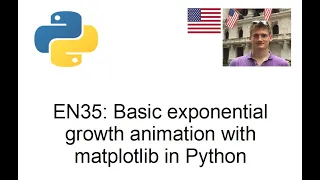 Basic exponential growth animation with matplotlib in Python