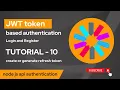 create or generate refresh token jwt token based node js api authentication
