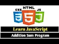 How to add two number in JavaScript using textbox