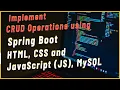 CRUD Operations using Spring Boot HTML CSS and JavaScript Student Management System project