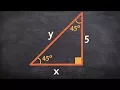 How to use special right triangles to find the missing side lengths