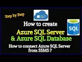 How to Create Azure SQL Server step by step Azure SQL Database Sarnendu De Academy