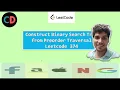 Construct Binary Search Tree from Preorder Traversal Leetcode 1008 Live coding session