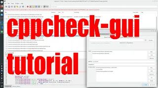 cppcheck-gui C static analyzer tutorial for beginners - November 2023