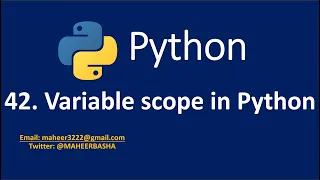 42 Variable Scope in Python