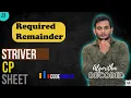 Required Remainder Striver CP Sheet Codeforces Competitive Programming