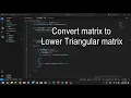 Java Program to display convert the matrix to lower triangular matrix