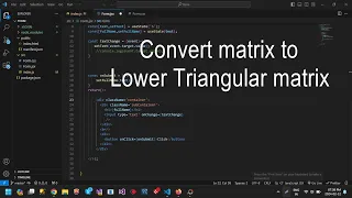 Java Program to display convert the matrix to lower triangular matrix