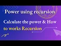 Power Using Recursion Bangla Calculate The Power Recursively Recursive Function Bangla Tutorial