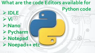 4 Complete Python Basics for Automation-Code Editor for Python
