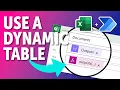 How to DYNAMICALLY Select a Table in the List Rows Present in a Table Power Automate Action