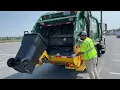 Newport Beach Trash Pickup in a WM Rear Loader
