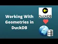 Spatial Data Management Week 12 Working with Geometries in DuckDB