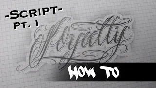 HOW TO DO LETTERING SCRIPT PT 1 LETTERING GUIDE JJ INK