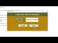 Login form design without database in C