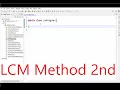 JAVA program to find LCM Method Second